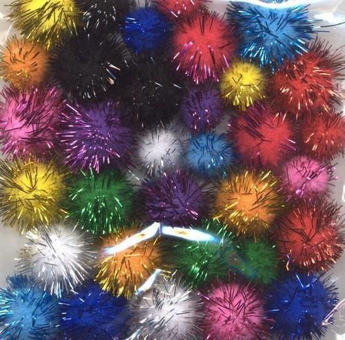 Mix PomPom Set assortiment incl glitter
