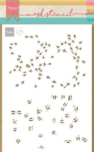 Marianne D Mask Stencil - Tiny‘s vogels &amp; herten prints PS8134 A5 (Okt-22)