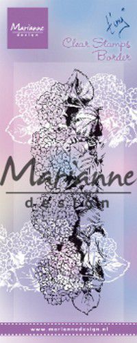 Mariane D clear stamp Tiny&#39;s border hortensia