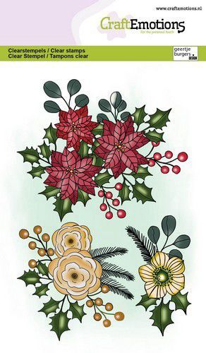 Clearstamps A6 - Bloemenboeketjes kerst GB (08-23)