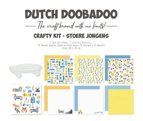 Crafty Kit Stoere jongens 20x20cm