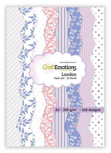 CraftEmotions Paper pad London - pastel