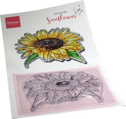 Marianne D Clear Stamp &amp; Dies set Tiny‘s Flowers - Zonnebloem