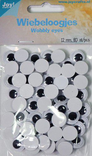 Wiebeloogjes rond 12mm - 80st