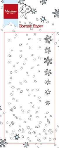 Marianne D stempel border snow