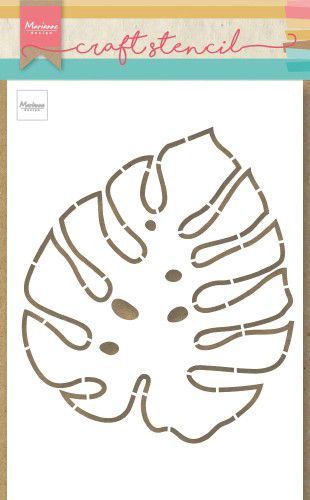 Marianne D craft stencil monstera blad
