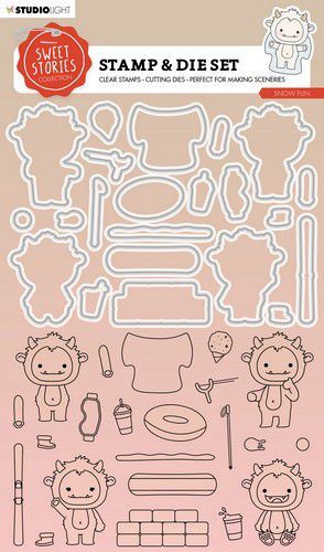 Stamp &amp; Cutting Die Sweet Stories nr.66