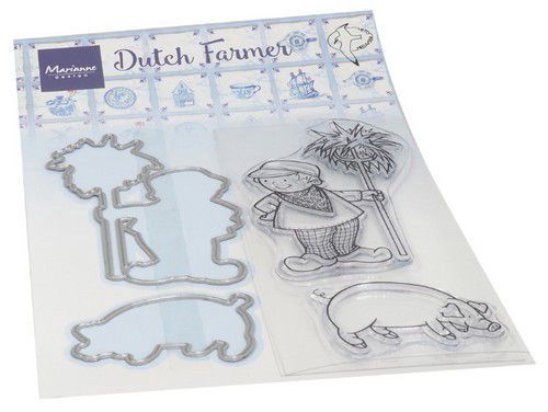 Marianne D clear stamp &amp; stans Hetty&#39;s Hollandse boer