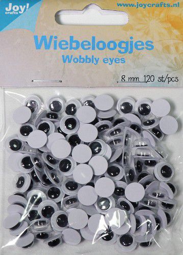 Wiebeloogjes rond 8mm - 120st