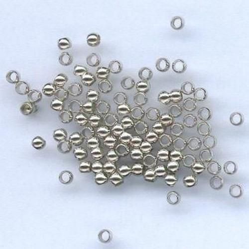 Knijpkraal rond zilverkleur 2mm 100 st