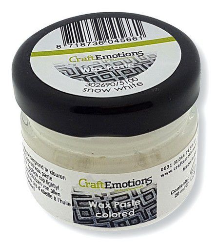 CraftEmotions Wax Paste gekleurd - sneeuwwit 20 ml