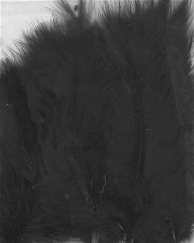 Veren marabou Zwart 15 st