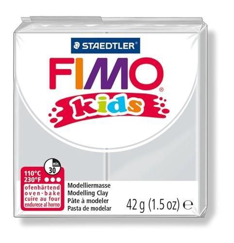 Fimo kids boetseerklei 42g licht grijs 8030-80