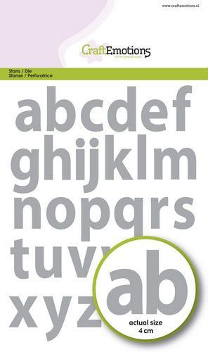 CraftEmotions Die - alfabet kleine letters basic Card