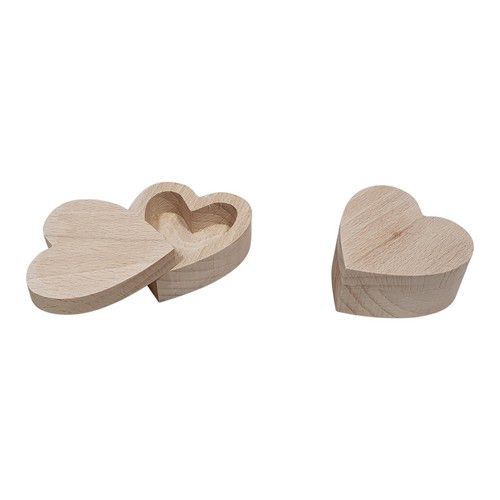 Houten Kistje voor ringen / oorbellen beukenhout