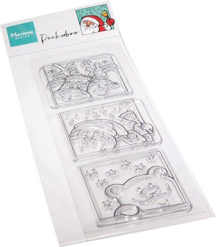 Marianne D Clear Stamps Hetty‘s Peek-a-boo Santa &amp; Friends