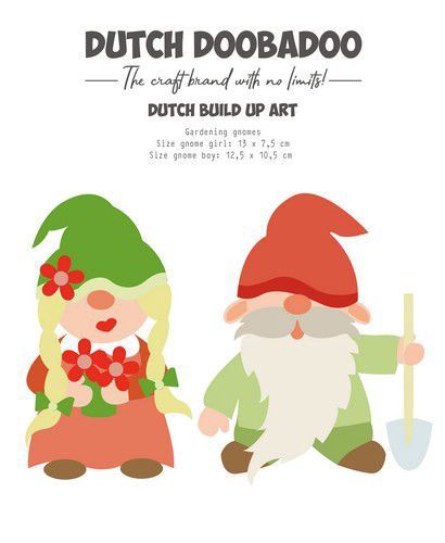 Dutch Doobadoo Card Art Built up gardening Gnome A5