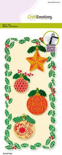 Impress stamp die Slimline Xmas
