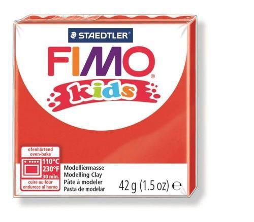 Fimo kids boetseerklei 42g rood 8030-2