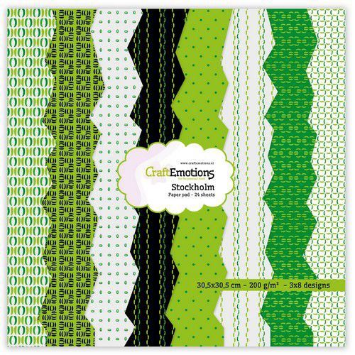 CraftEmotions Paper pad Stockholm - groen