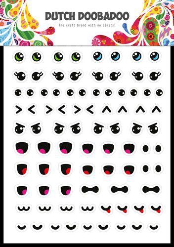 Dutch Doobadoo Dutch Sticker Art A5 Kawaii Face