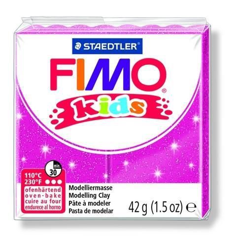 Fimo kids boetseerklei 42g glitter rose 8030-262