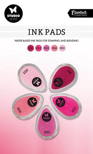 Studio Light Ink Pads Waterbased Rood tinten