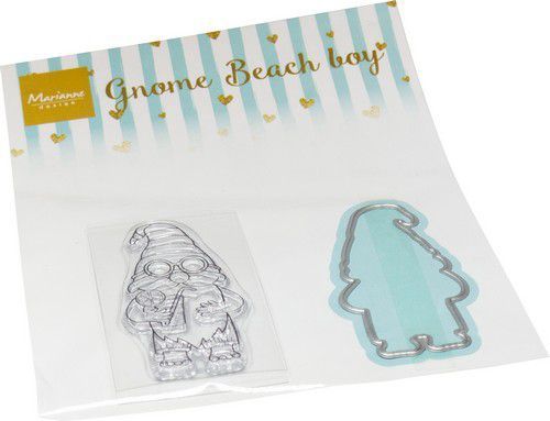 Clear Stamps &amp; dies Gnome strand jongen