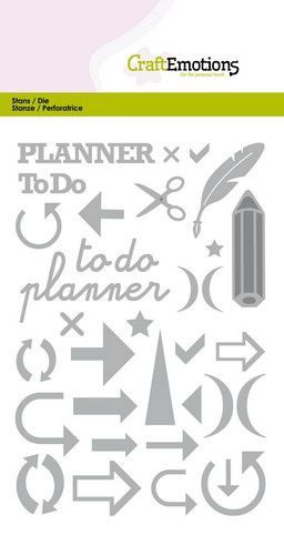 CraftEmotions die - journal signs &amp; more card