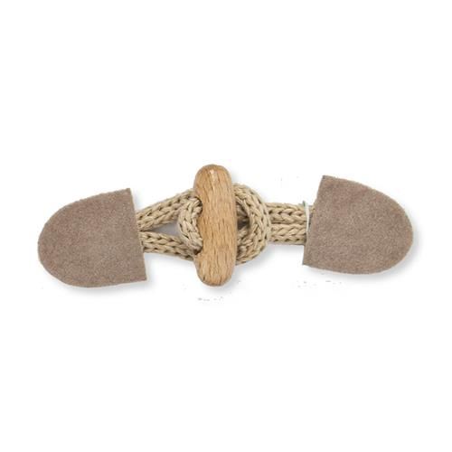 Houtje touwtje sluiting beige