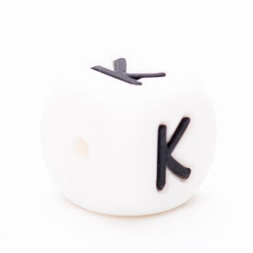Siliconen letterkralen 12 mm  K
