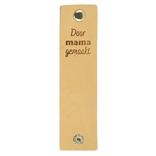 Leren label &quot;Door mama gemaakt&quot;