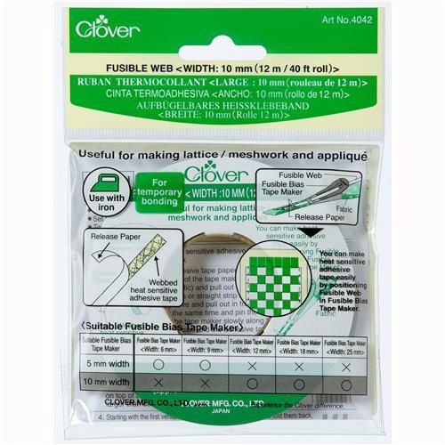 Plakvlieseline 10mm x 12 mtr om band strijkbaar te maken -