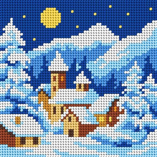 My First Embroidery voorbedrukt stramien Winterlandschap
