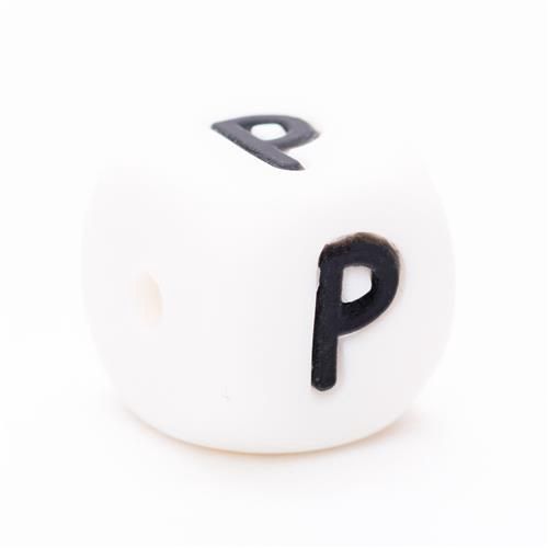 Siliconen letterkralen 12 mm  P