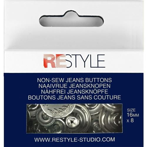 Naaivrije jeansknopen 16 mm