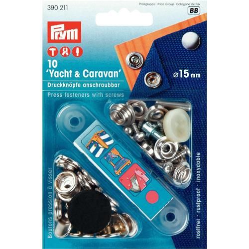 Prym Naaivrijedrukknopen Zilver 15mm