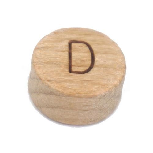 Houten letterkralen D