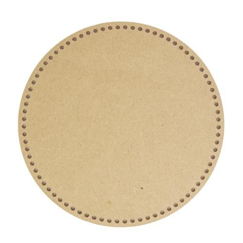 MDF (tassen)bodem rond 22cm 5mm perforatie