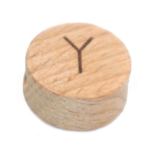 Houten letterkralen  Y