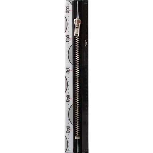 Opti  nikkelkleurige metaalrits 4mm zwart