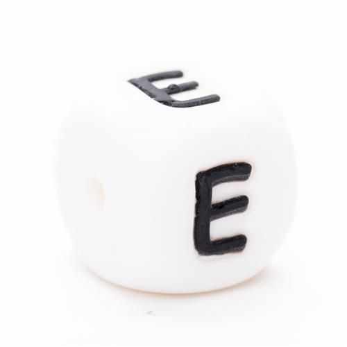 Siliconen letterkralen 12 mm  E