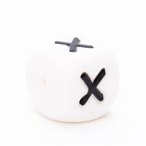 Siliconen letterkralen 12 mm  X