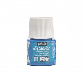 Textielverf Setacolor glinsterend ondoorzichtig electric blue 45ml