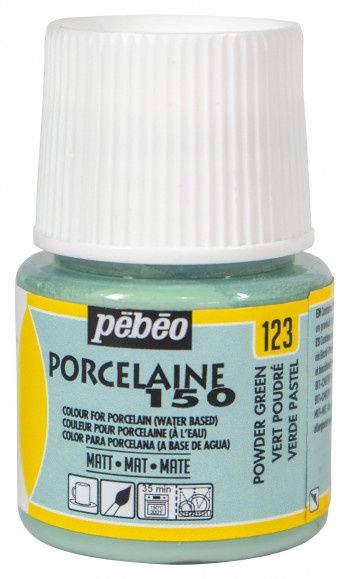 Porselein verf - Mat powder green 123 - 45ml