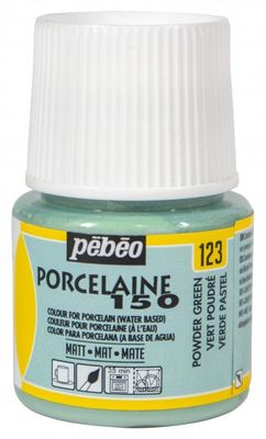 Porselein verf - Mat powder green 123 - 45ml