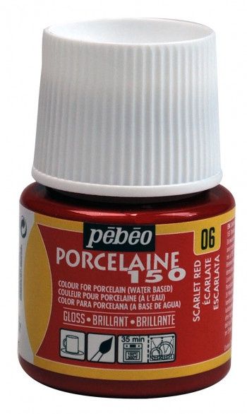 Porselein verf - Gloss scarlet red 6 - 45ml