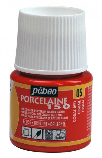 Porselein verf - Gloss coral red 5 - 45ml