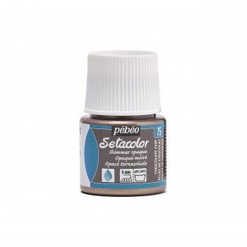 Textielverf Setacolor glinsterend ondoorzichtig chocolate chip 45ml