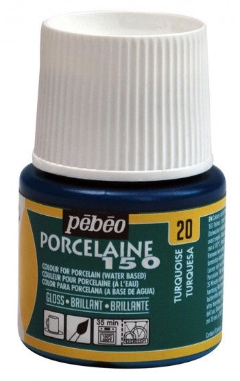 Porselein verf - Gloss turqouise 20 - 45ml